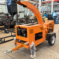 Trailer-Mounted Brush Chipper