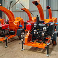 Diesel-Powered Brush Chipper